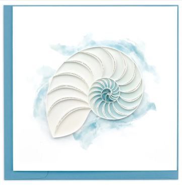 Quilled Nautilus Shell Greeting Card