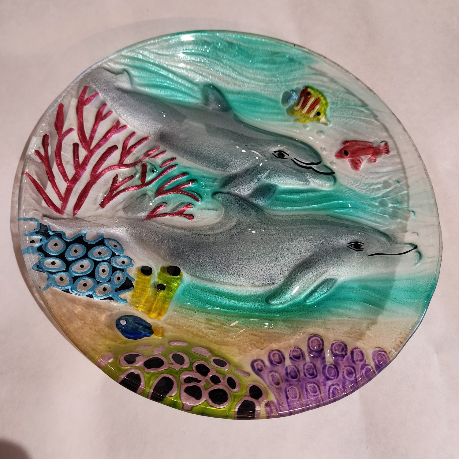 Plate Dolphin Paradise 8"
