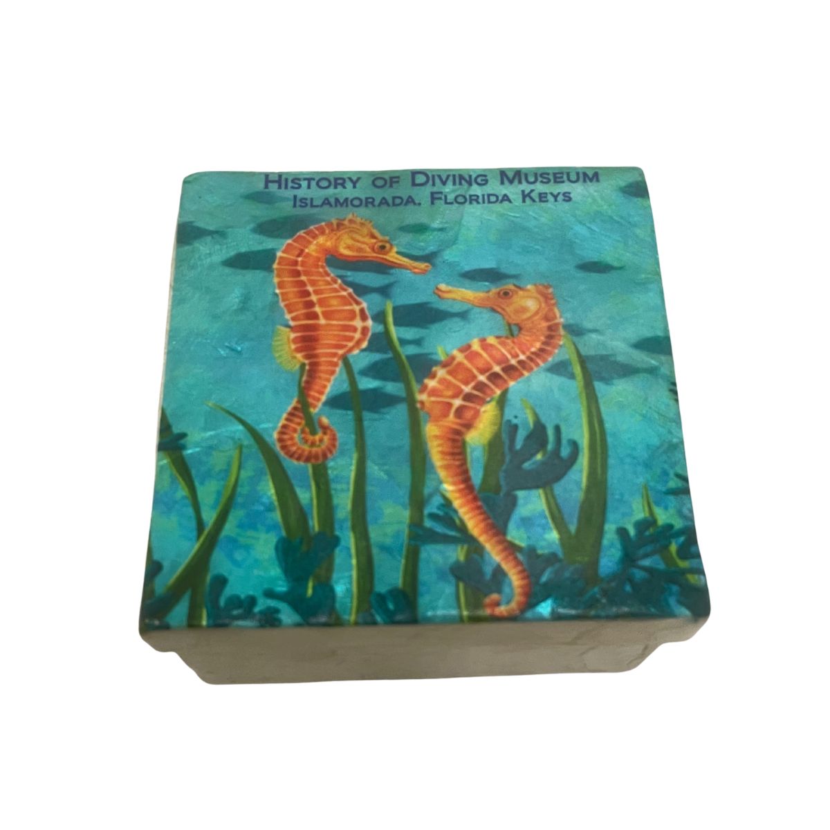 Seahorse 4" x 4" Capiz Box