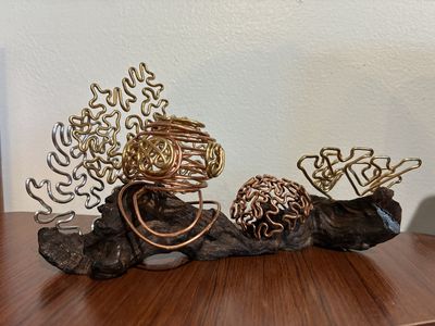 Diving Helmet Wire Sculpture
