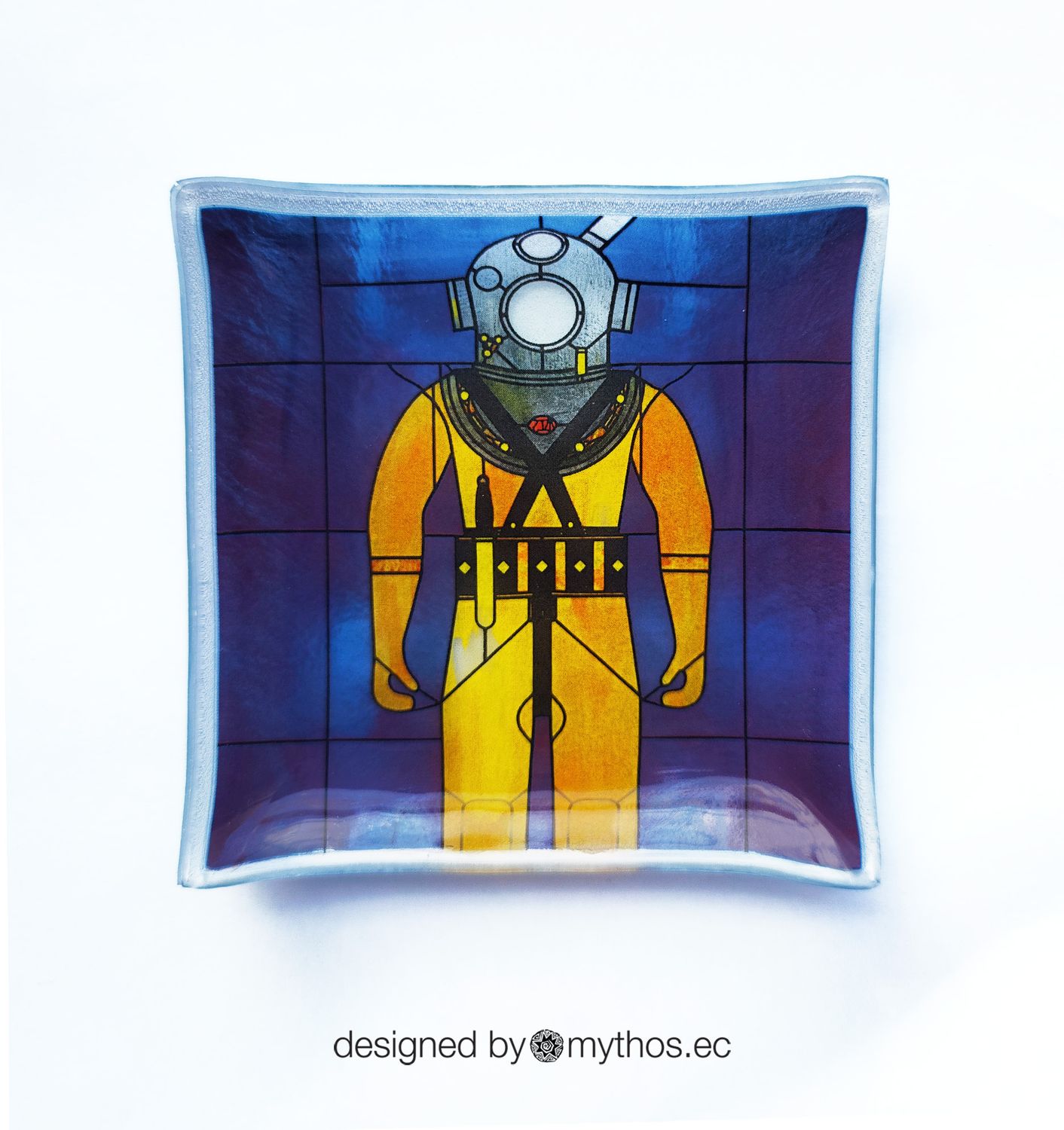 Jake Suit Square Glass Plate
