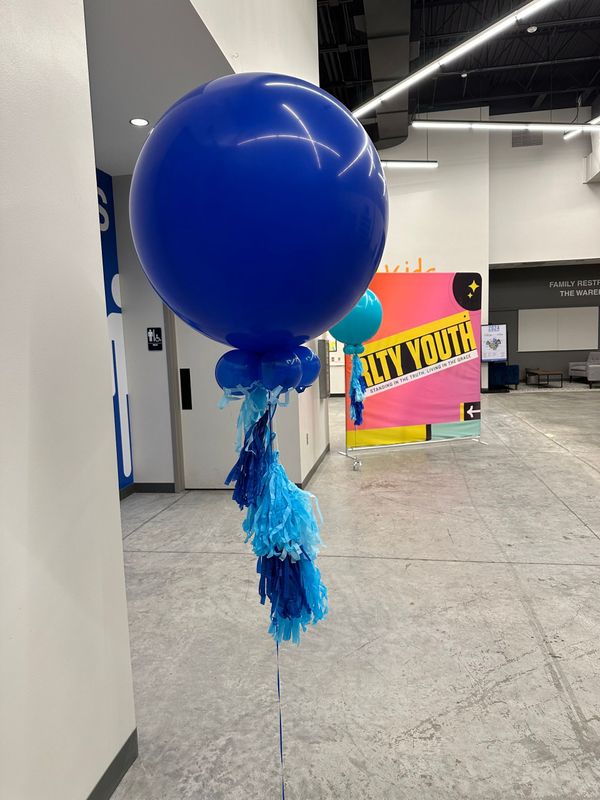 Jumbo Helium Balloon with Tassels