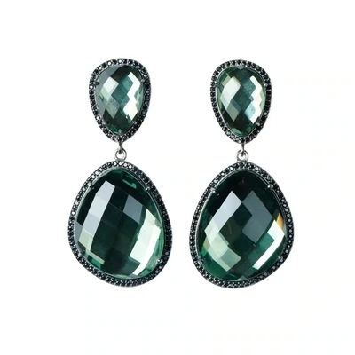 Ecrown10 Drop Earrings Teal