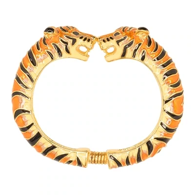 Black Tan Double Tiger Head Bracelet