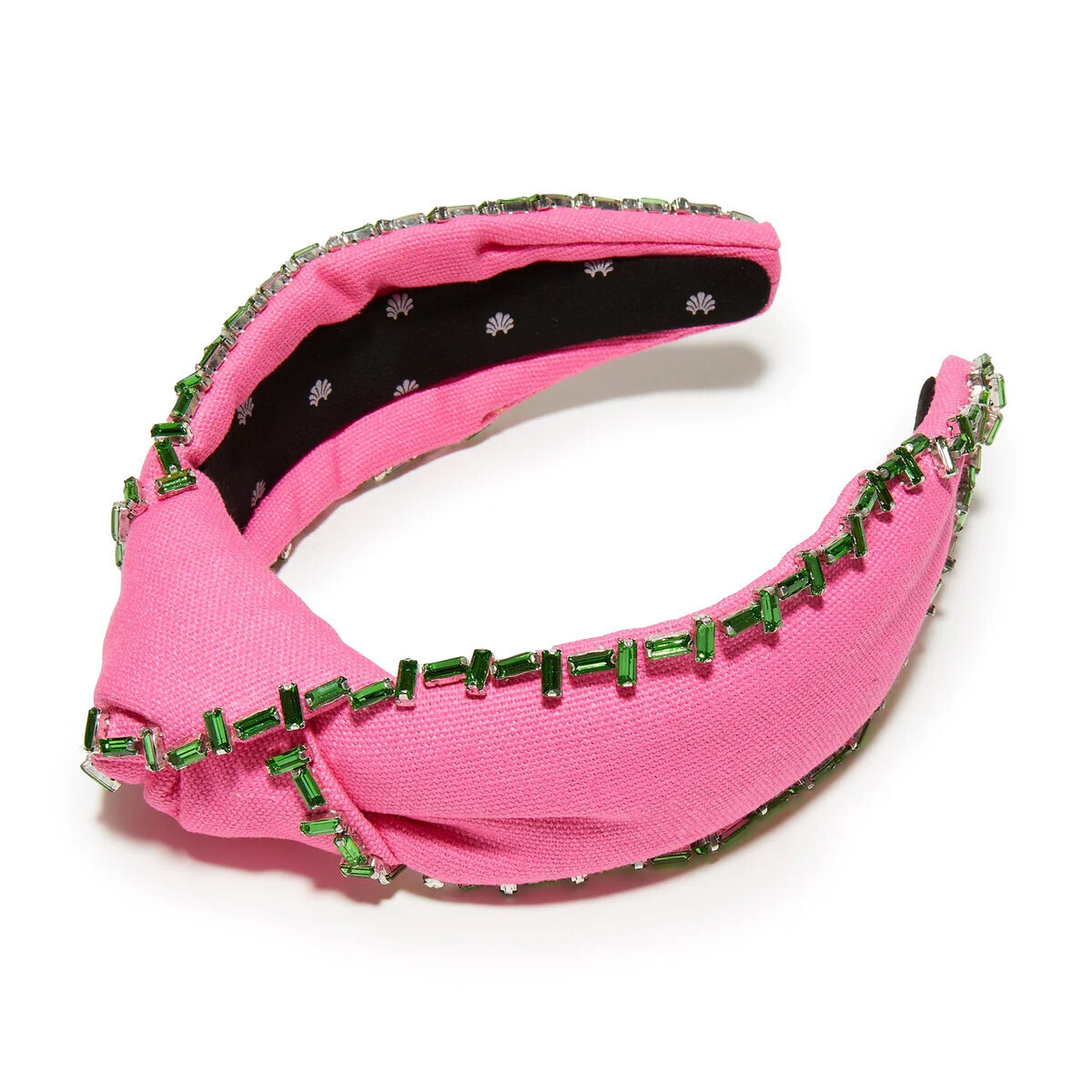 Crystal Trim Knotted Headband Flamingo, Color: Flamingo