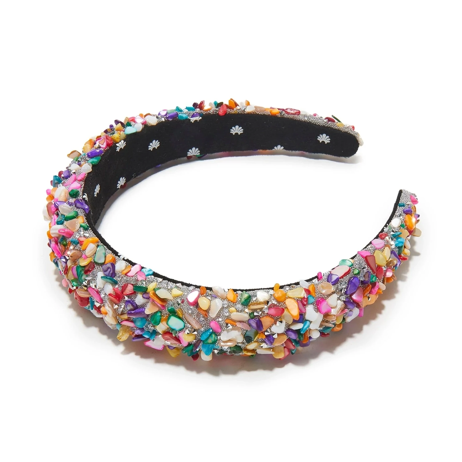 All Over Crystal Alice Headband, Color: Confetti