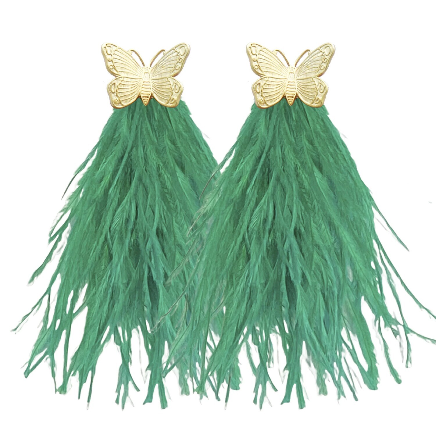 Gemstone Butterfly Feathers Emerald, Color: Emerald