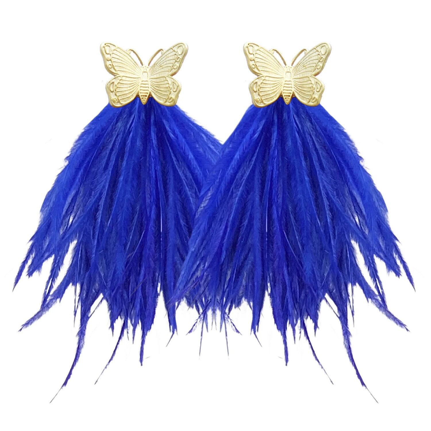Gemstone Butterfly Feathers Navy, Color: Navy