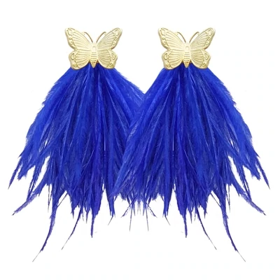 Gemstone Butterfly Feathers Navy