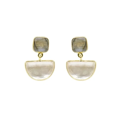 18k Gold Plated Earrings Square