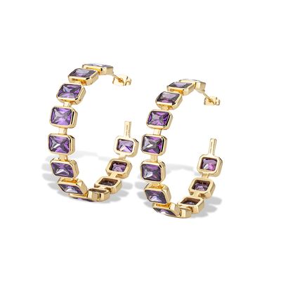 Gesuina Hoop Earring Amethyst