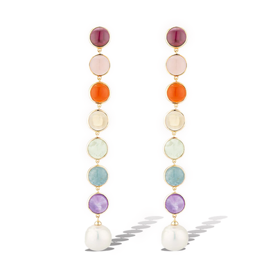 Linear Rainbow Drop Earring
