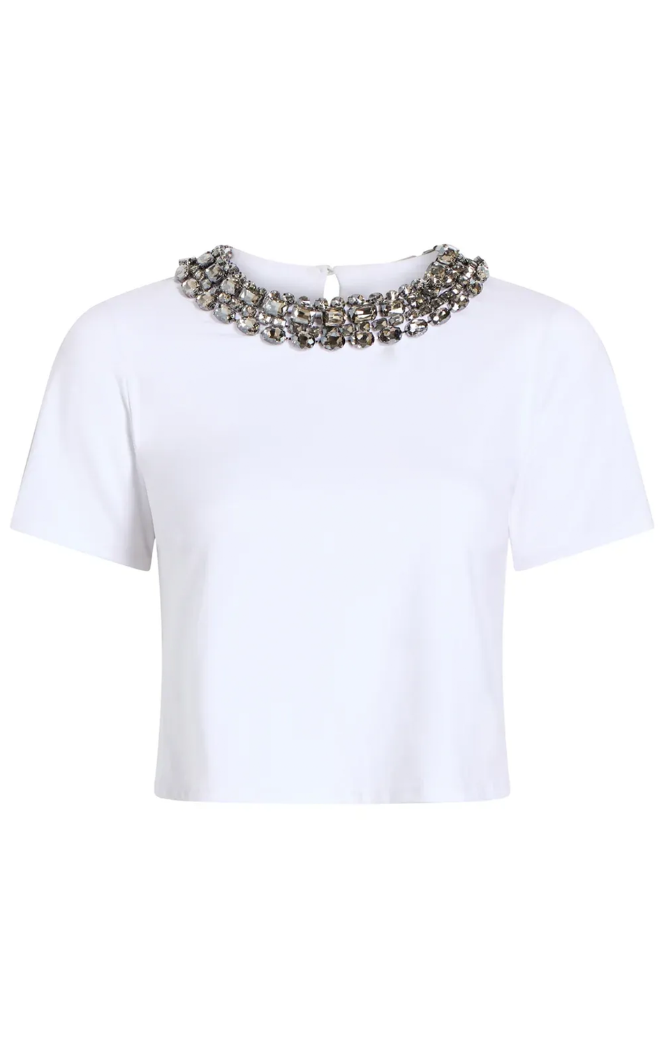 Chunky necklace shrunken tee