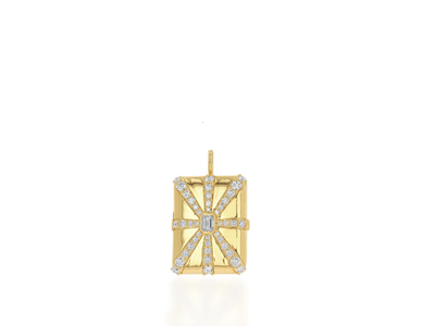 Ch 475 14 Emerald Diamond Charm