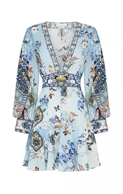 Button Front Frill Dress