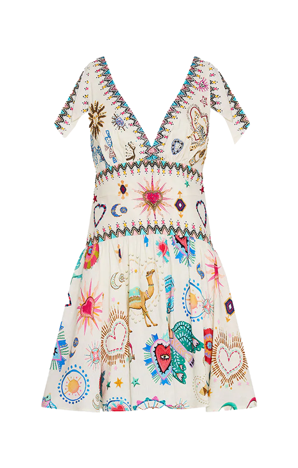 Tie Shoulder Short Dress