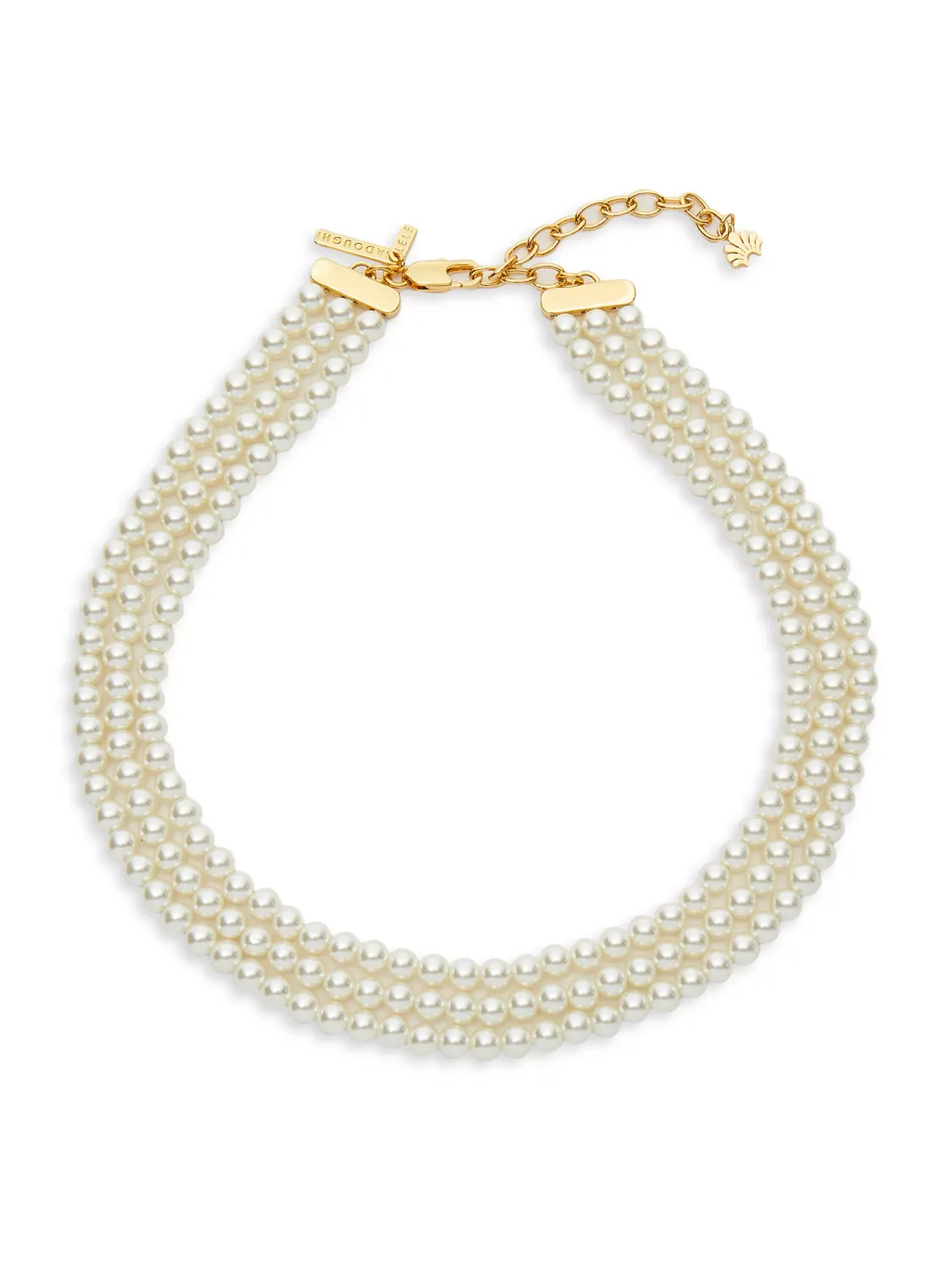 Triple Pearl Strand Necklace