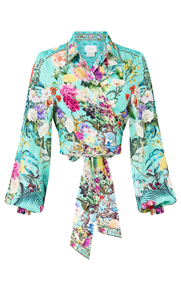 Cropped Wrap Shirt
