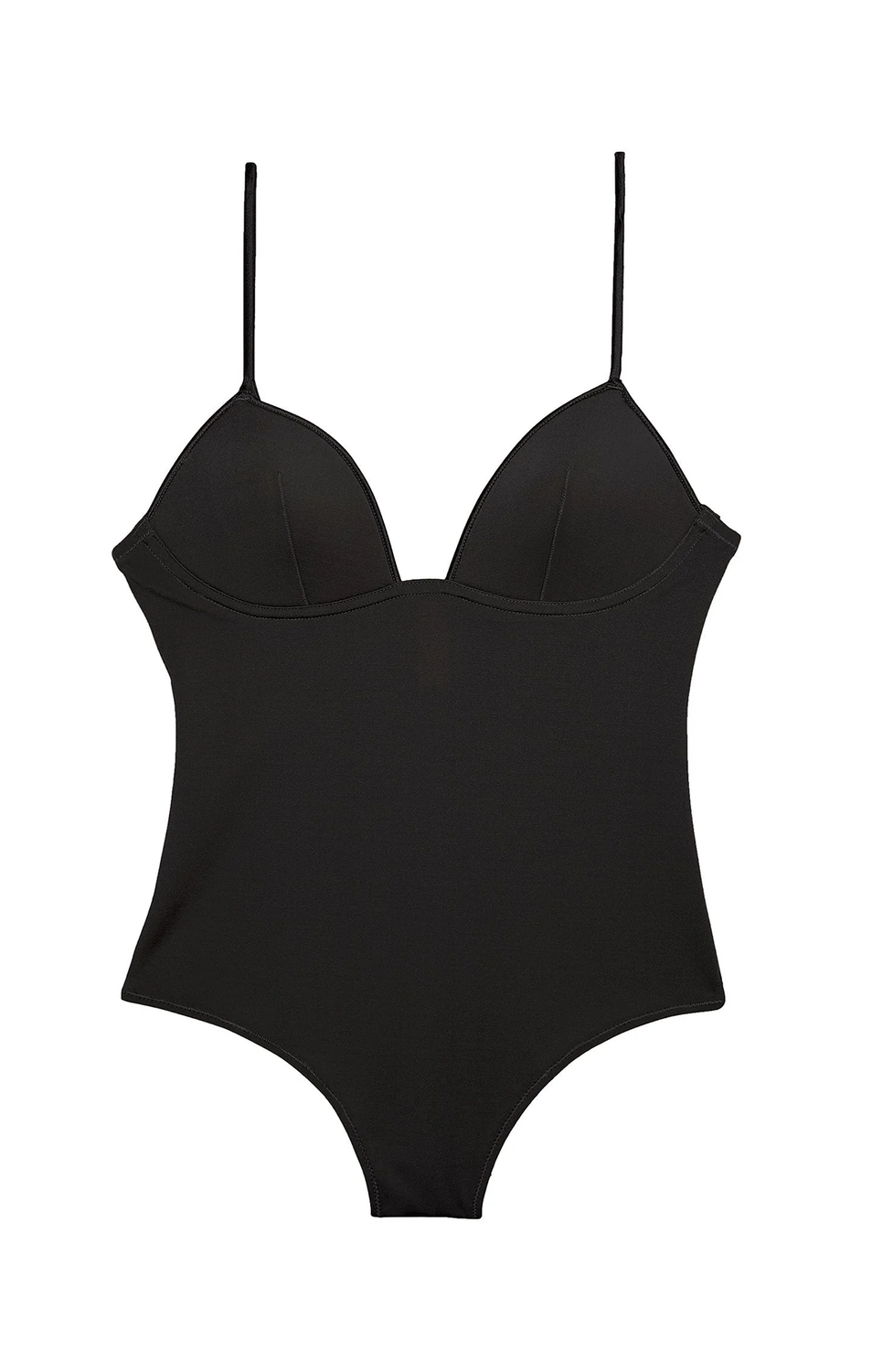 Cupped Nonwire Bodysuit, Color: Black, Size: S