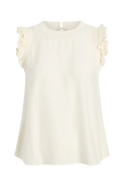 Woven Ruffle Lenore Top