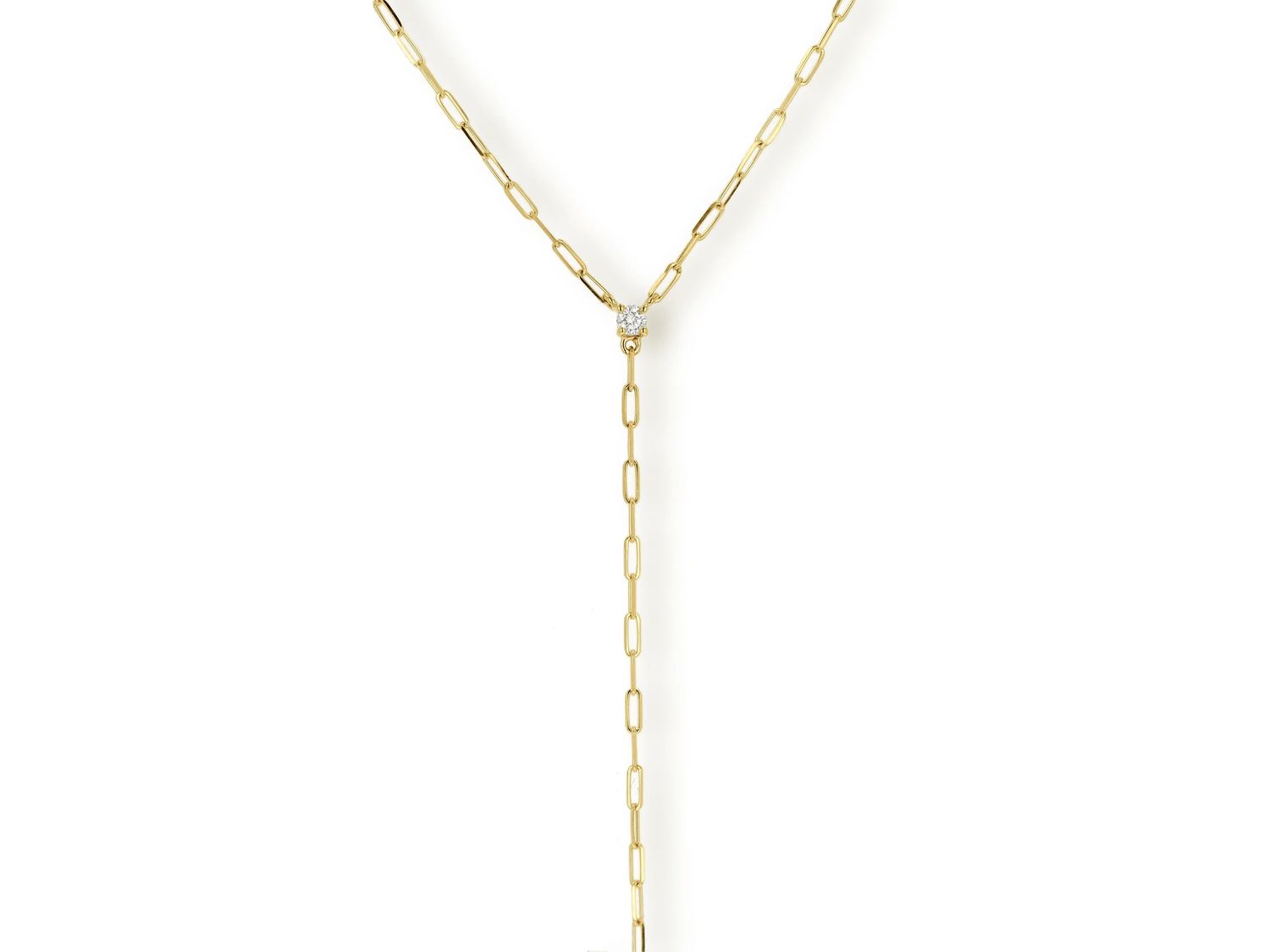 14ky 18+6 drop diamond necklace