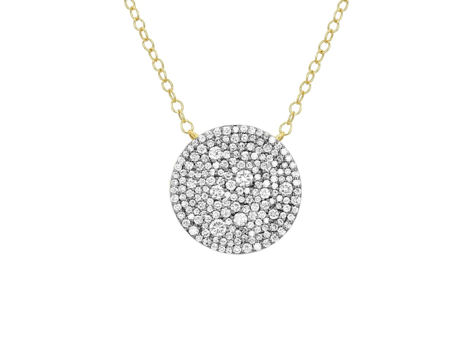 14ky white diamond blk rhod necklace