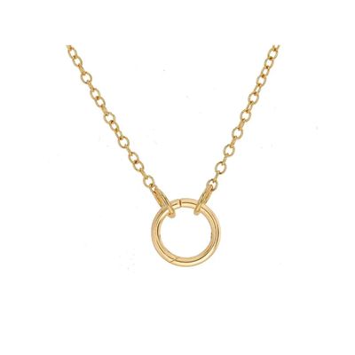 14k cable chain charm clip
