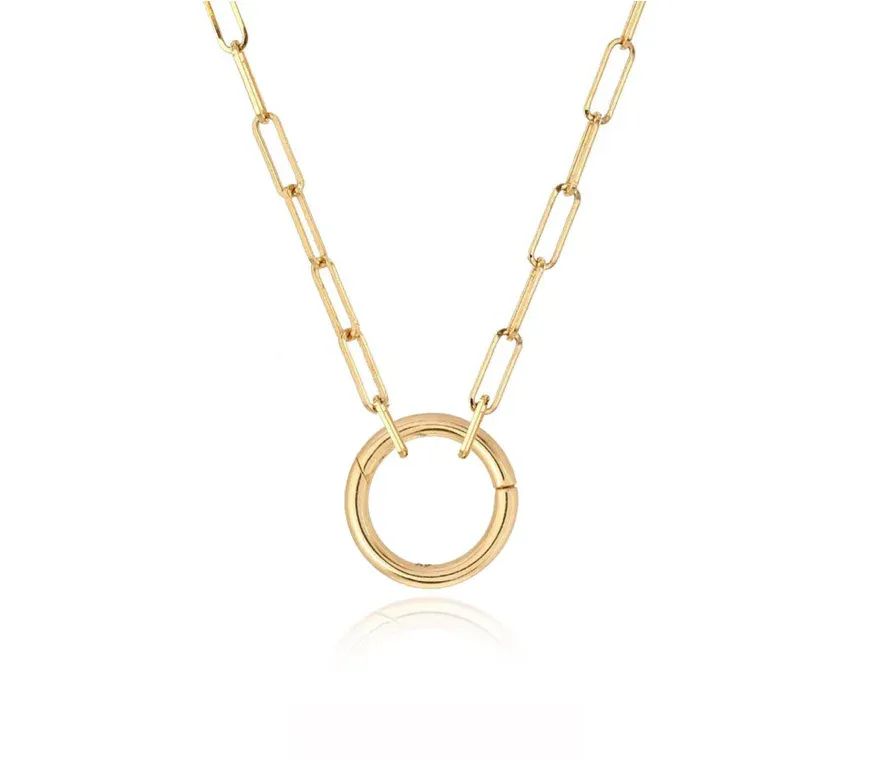 14k mini oval link charm clip1