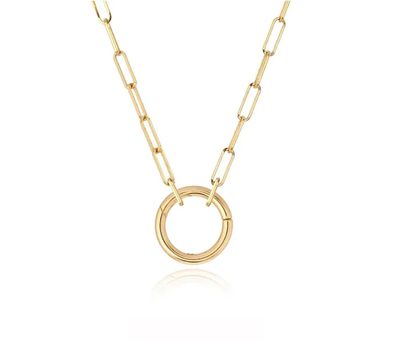 14k mini oval link charm clip1