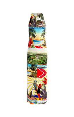 Pania Racer Neck Maxi Dress