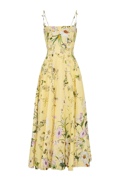 Corset Dress Long Flared Skirt