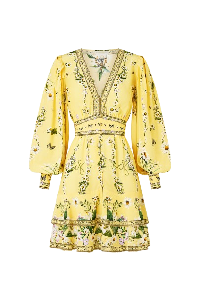 Button Front Frill Dress