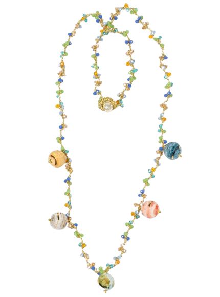 Collar largo de ceramica