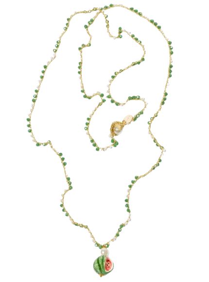 Collar largo de ceramica