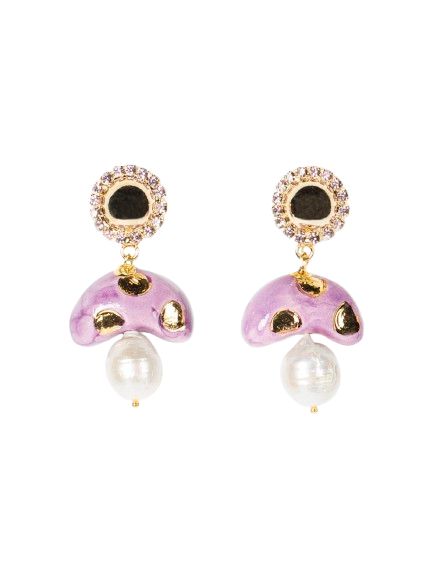 Pendientes cortos de ceramica