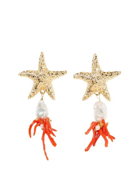 Pendientes largos de perlas