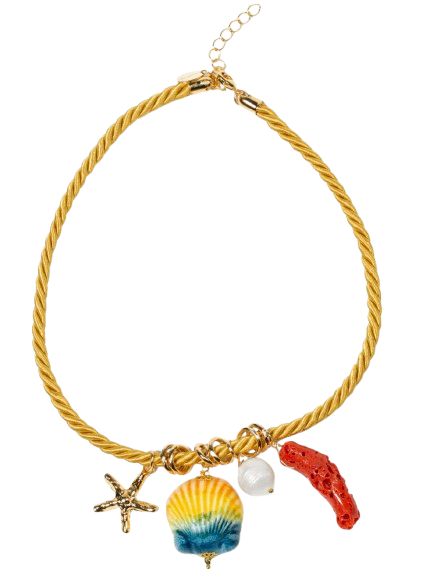 Collar corto de ceramica