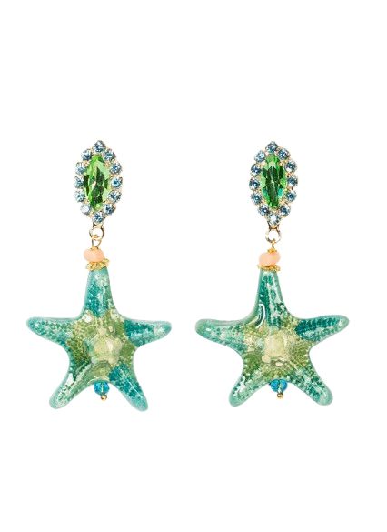 Pendientes largos de ceramica