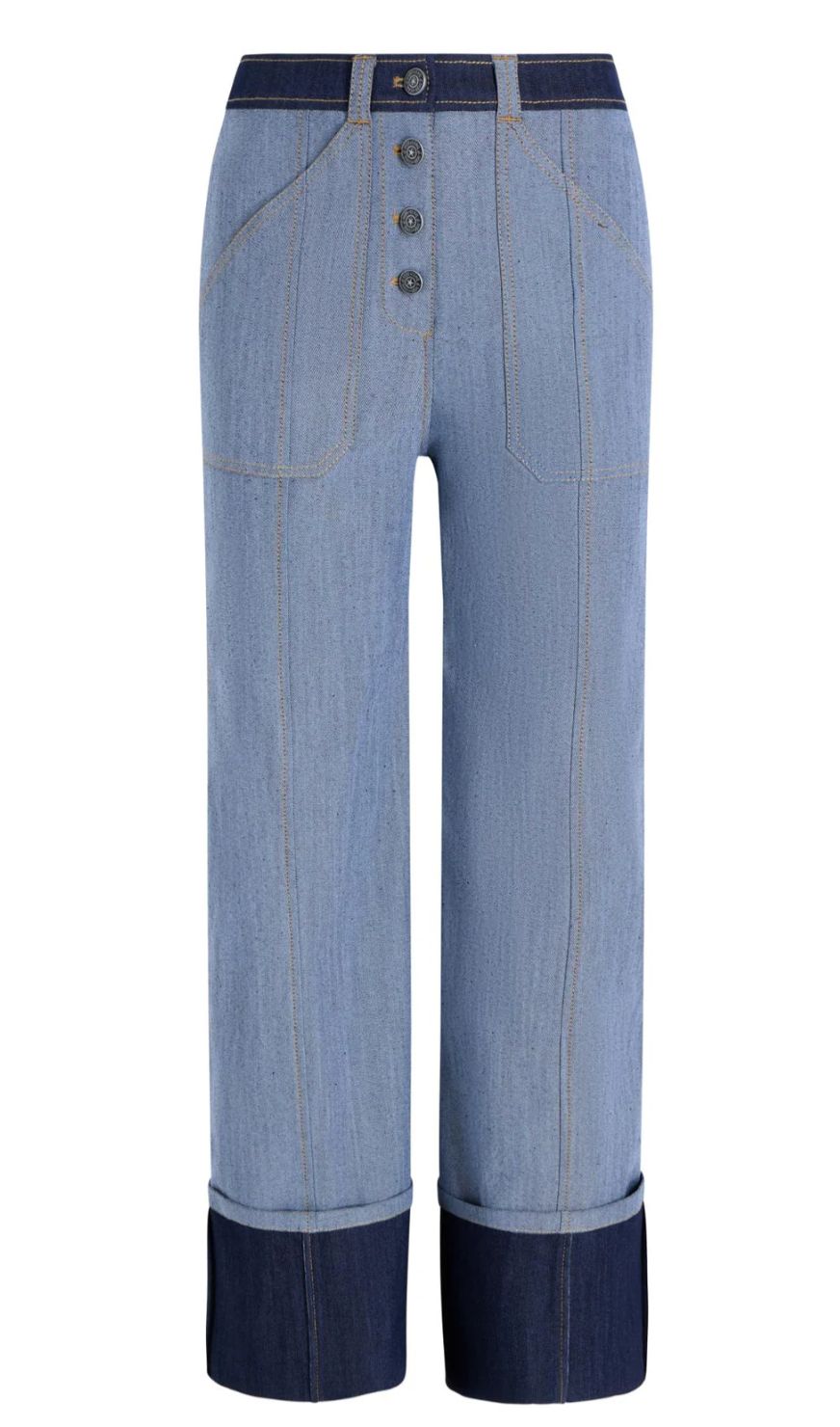 Contrast Cuffed Benji Pant