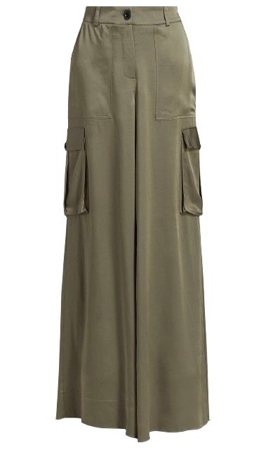 Maia Silky Satin Cargo Pant