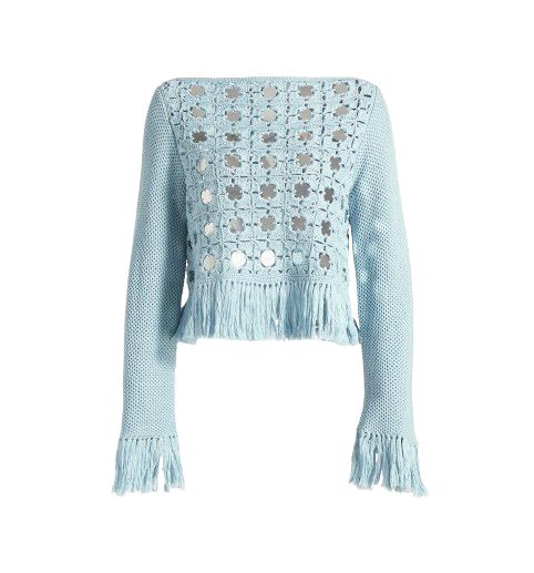 Camilla Mirror Long Sleeve Fringe Top