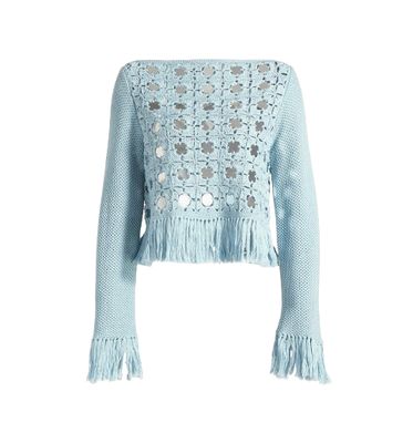Camilla Mirror Long Sleeve Fringe Top