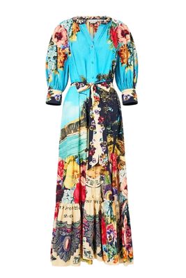 Tiered Shirt Dress With Short Sleeve