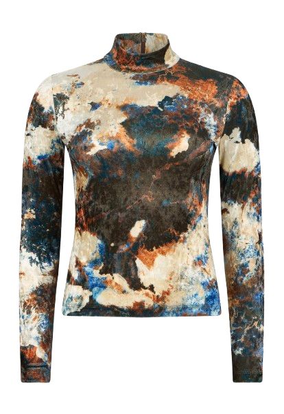 Slim T Shirt Velvet Print