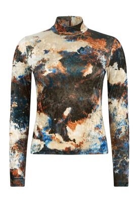 Slim T Shirt Velvet Print
