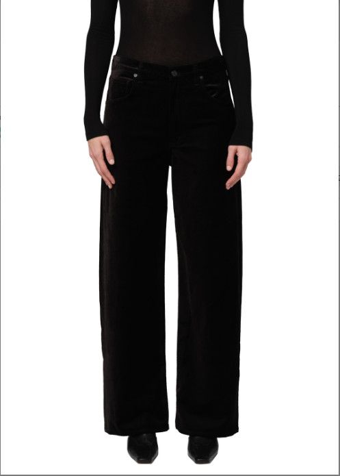 Ayla Baggy In Velvet, Size: 25, Color: Black
