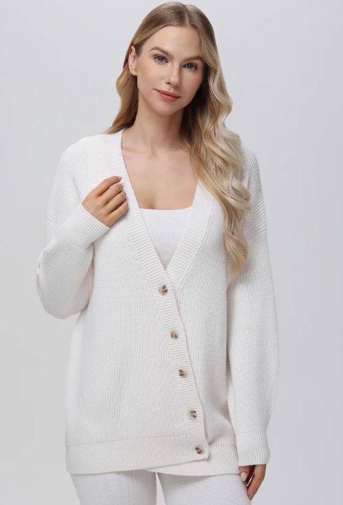 Evelyn Asymmetrical Luxe Oversized Cardi