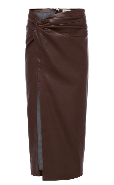 Lilou Twist Fnt Skirt, Color: Coffee Bean, Size: 8
