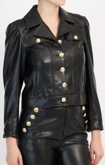 Vegan Leather Deryn Jacket, Size: Xs, Color: Black