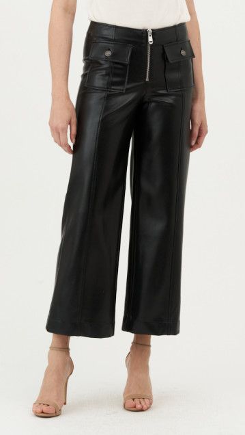 Vegan Leather Azure Pant, Size: 4, Color: Black